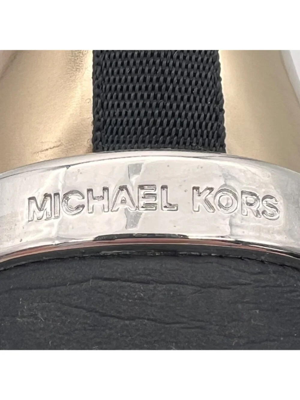 Michael Kors Skyler Elastic Bootie Wedge High Top Sneaker Womens Size 7 Metallic - Picture 12 of 16